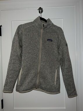 Patagonia Heather Gray Full-Zip Fleece Jacket